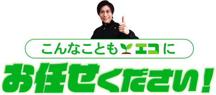 こんなこともエコにお任せください!